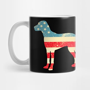 American Flag Vizsla Mug